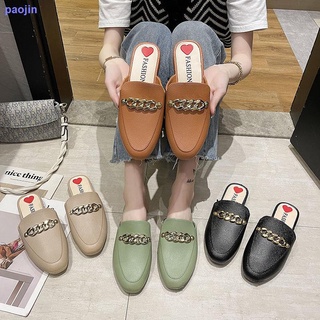 Net Red Baotou pantuflas pantuflas de verano 2021 nuevo Estilo nuevo Hong Kong sandalias y pantuflas de Moda salvaje Muller