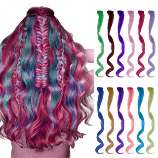 Konheart extensiones De cabello De Colores multicolores con clip De cabello Sintético