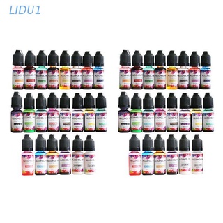 Lidu1 22 colores epoxi pigmento líquido colorante colorante tinta difusión de tinta UV resina DIY manualidades