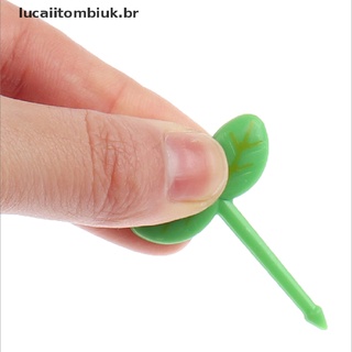 (Luiukhot) 8 pzas tenedor/palo/hojas/almuerzo/sala/pequeño/pasteles Para niños (Lucaiitombiuk)