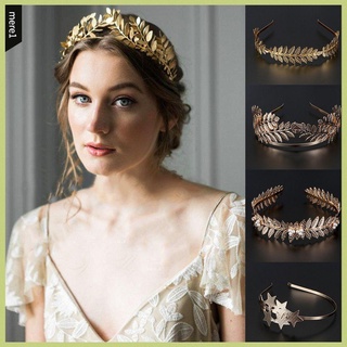 mere mujeres niña novia diademas dorado pelo aro hojas bandas para el pelo joyería coronas tiara tocado retro boda accesorios para el cabello