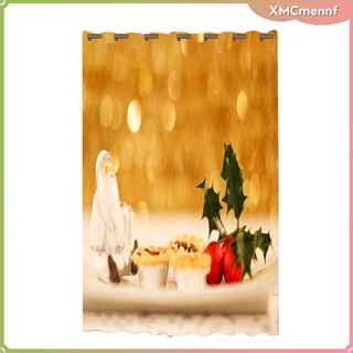 Decoracion navidea cortina de ventana bao cortina de ducha balcn privacy drape (3)