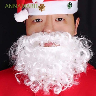 ANNAMARIE Funny Santa Claus Beard Party Decoration Christmas Accessories White Wig Realistic Gift Mascot Costume Makeup Children For Holiday Cosplay Props