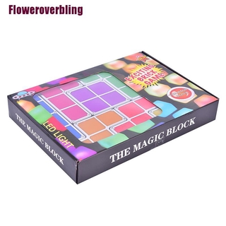 [Floweroverbling] rompecabezas de Tetris con luz de noche Colorida apilable 7 piezas