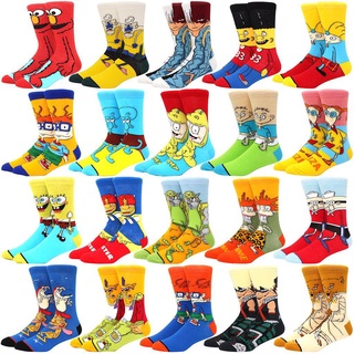 🙌 los hombres de la moda calcetines anime divertido calcetines hip hop personalidad anime calcetines de dibujos animados moda alta calidad patrón de costura 06ZH