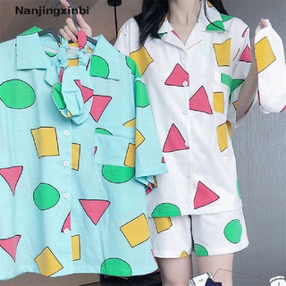 [nanjingxinbi] pareja pijamas conjunto para mujeres japón anime impresión pijama más el tamaño de verano de dibujos animados pijama pijama fiesta sin disfraz [caliente]