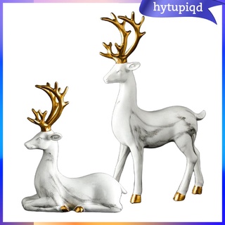 [Hytupiqd] estatuas de estilo nórdico de resina escultura alce adornos de ciervo, decoración del hogar gabinete artesanía arte adornos decorativos
