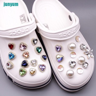 Charms 50 piezas de Metal Croc zapato encantos de diamantes de imitación JIBZ accesorios de zapatos hebilla de decoración