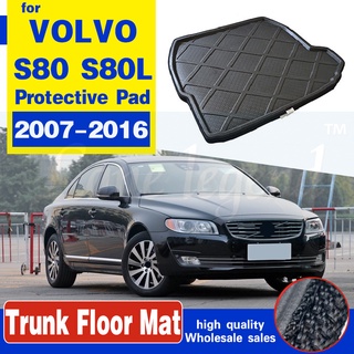 Para Volvo S80 S80l 2007~2016 coche trasero maletero maletero bandeja de carga alfombra de barro Protector impermeable antideslizante almohadilla