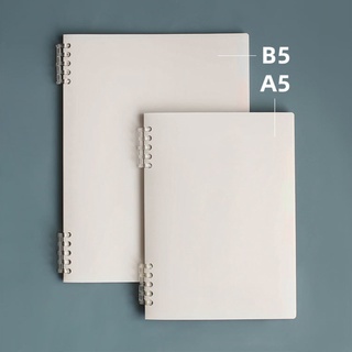 Rata 1pcs A5 B5 Morandi Color Series Binder cuaderno de papel núcleo de hoja suelta papeles (4)