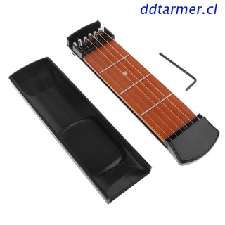 DDT Negro Vintage Principiante Mini Portátil Guitarra De Bolsillo Acorde 4 Trastes Modelo De Viaje