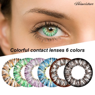 shimeistore 1 par de lentes de contacto de ojos de adaptación rápida buena permeabilidad de oxígeno forma redonda de belleza cosméticos lentes de contacto para uso diario