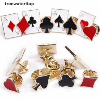 (hotsale) 4/8pcs esmalte poker broche pequeño poker gemelos pins collar insignias joyería {bigsale}