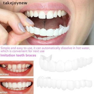 [takejoynew] carillas postizas superiores/bajas/dentadura postiza/polietileno/cubierta de dientes falsos