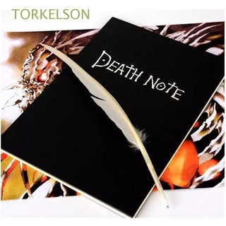 torkelson for gift death note notebook diario escolar death note pad coleccionable anime cuero de dibujos animados juego de rol diario pluma pluma/multicolor