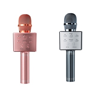 micrófono musical inalámbrico bluetooth altavoces de mano intercambiables micrófono condensador de voz profesional rosa