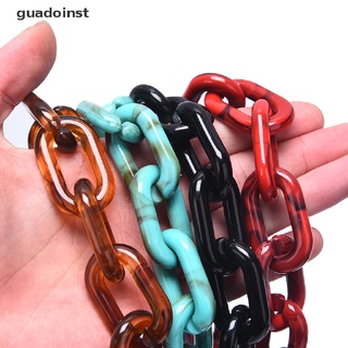 [guadoinst] Cadena De Eslabones De Plástico Acrílico MultiColor Ovalada DIY Collar Pulsera CL (9)