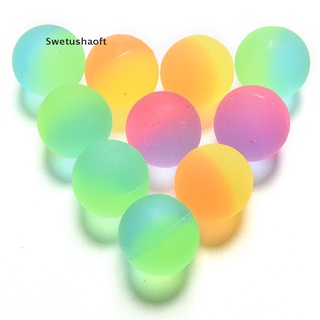 [sweu] 10 piezas de bola noctilúcida de 32 mm, colores dulces luminosos, bola de rebote alta para niños bfd (6)