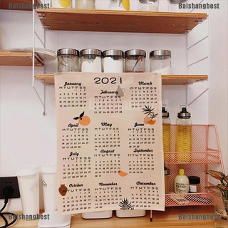 【BSB】 2021 Cartoon Wall Fabric Calendar Daily Schedule Planner 50X70 CM Gift for Kids 【Baishangbest】