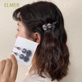 Elmer delicado horquilla elegante pasador de violín Clip de pelo de las mujeres flequillos Clip cristal Rhinestone Headwear moda accesorios para el cabello/Multicolor