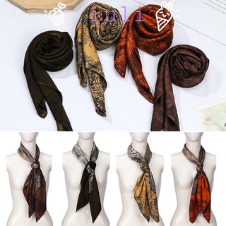 iuli1 bufanda cuadrada suave larga decoración accesorios bufanda de seda sarga regalo moda mujer niña chal