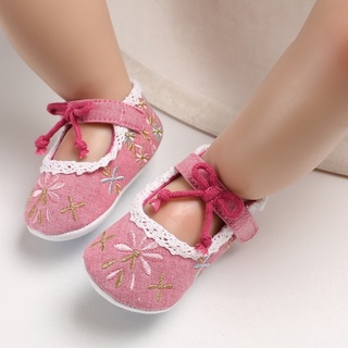 Zapatos de suela suave/suave/cómoda/zapatos/niñas/antideslizantes/flores/estampado Floral