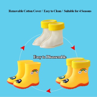 Wanna impermeable niño de dibujos animados de goma bebé botas de lluvia niños niños zapatos de lluvia botas de bebé (5)