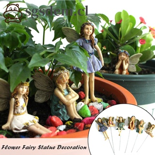 6pcs belleza miniatura flor hadas jardín maceta estatuas decoración interior al aire libre adorno césped decoraciones