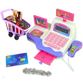 ii creative kid juguete pretender juego supermercado caja registradora escáner contador