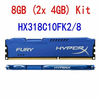 Para HyperX FURY 8GB (2x 4GB) Kit HX318C10FK2/8 DDR3 1866Mhz DIMM Desktop RAM Upgrade computer AD34