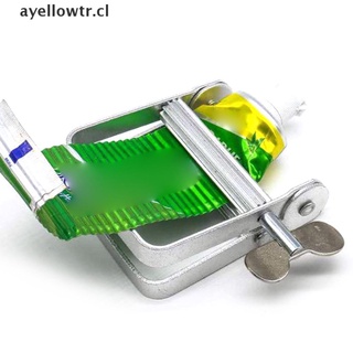 amarillo 1pc exprimidor de pasta de dientes rodillo pasta de dientes exprimidor tubo exprimir dispensador. (1)