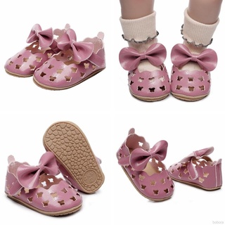Bobora verano bebé hueco sandalias Bowknot princesa zapatos transpirable antideslizante zapatos para 0-18M (5)