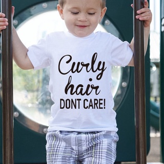 Bebé niños niñas T-shirt sólido pelo rizado no cuidado impreso manga corta Tops
