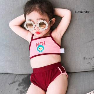 Nice_Niños bebé niña verano traje de baño lindo de dibujos animados de dos piezas Bikini traje de buceo (6)