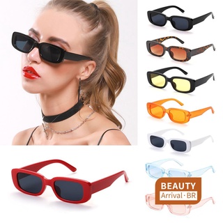 Beauty Retro moda marco cuadrado viaje pequeño rectángulo UV 400 protección gafas de sol mujeres gafas de sol
