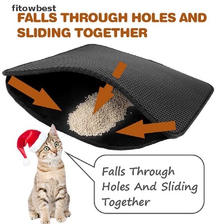 fbcl - alfombrilla de arena para gatos de doble capa, alfombrilla de eva, antisalpicaduras, 55 x 70 cm, fad
