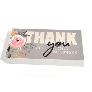floro 30pcs regalo gracias por su pedido paquete insertos apreciar tarjetas hechas a mano con amor para pequeñas empresas etiquetas de felicitación 3.5x2.1inch tiendas en línea patrón de flores (4)