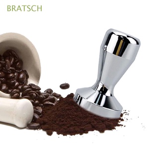 BRATSCH 51mm Coffee Tamper Handmade Powder Hammer Coffee Bean Press Cafe Barista Stainless Steel Filling Tool Compatible Flat Base Espresso Maker/Multicolor