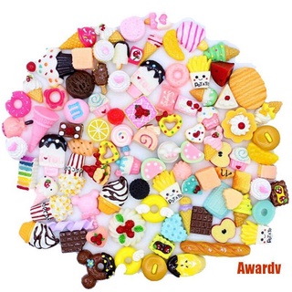 awardv Mini juguete de comida pastel galletas Donuts miniatura (1)