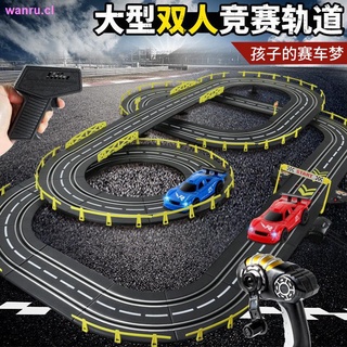 pista de carreras de juguete coche aventura manual eléctrico control remoto niña niño niño 6 años de edad 7 doble carrera carretera regalo (2)