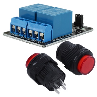 2 piezas 4 terminales led rojo lámpara pulsador momentáneo interruptor dc 3v (2)