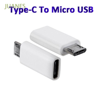 JUANES Mini Type-C a Micro USB Android convertidor adaptador cabeza de conversión portátil transferencia de datos tipo C hembra convertir conector/Multicolor