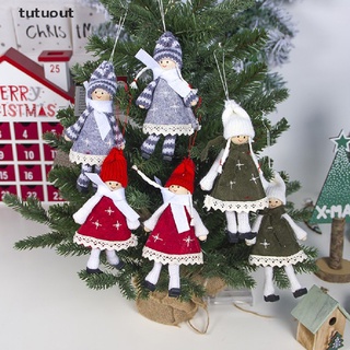 tutuout adornos de navidad tela fieltro navidad lana muñecas árbol de navidad colgantes cl