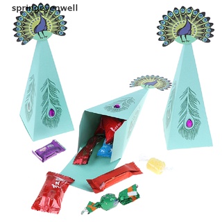 [springevenwell] 20 cajas de pavo real, diseño de pavo real, tema de pavo real, caja de regalo para niños, favor de cumpleaños