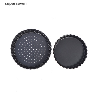 【ven】 Non-Stick Round Pizza Pan Carbon Steel Pizza Plate Perforated Pizza Crisper Pan . (9)