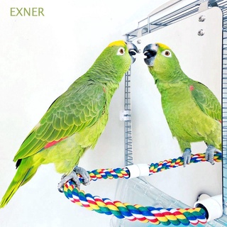 EXNER Finch Loro Juguetes Conure Swing Brid Espejo Cacatúa Con Cuerda Periquito Lovebirds Acrílico Jaula Accesorios Perca Soporte