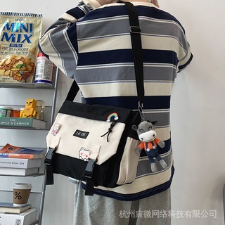 Bolso de mensajero de la marca de los hombres de carga japonesa bolsa de hombro de lona estudiante