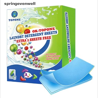 [springevenwell] 62 pzs nuevas hojas de detergente para ropa/lavado/polvos para lavar ropa/limpieza caliente