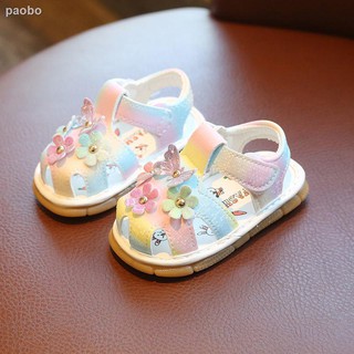 2021 verano bebé niña sandalias pequeña princesa 0-1 de un año de edad niña Baotou bebé sandalias de fondo suave niño zapatos 3