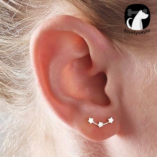 [lovely] 1 Pair Women Fashion Elegant Small Stars Ear Stud Earrings Party Jewelry Gift